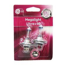 Lampadina per auto GENERAL ELECTRIC 12V H7 55W Megalight Ultra 90% - set da 2 lampadine